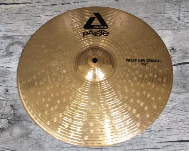 "Paiste Alpha 16" batteria piatto bronzo crash medio •Made in Germany•