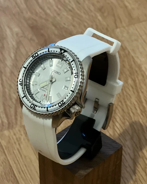 Montre Seiko Mod Automatique, White, bracelet Caoutchouc