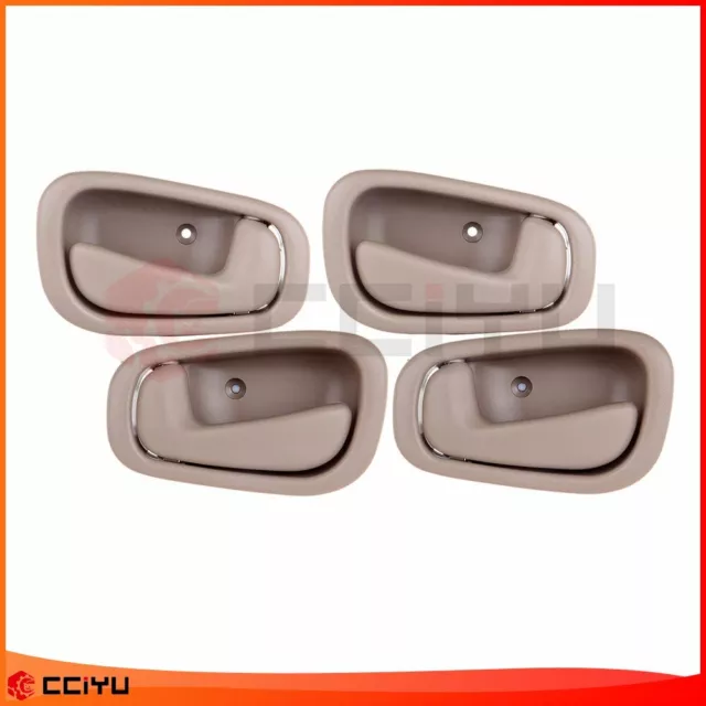 Set of 4 Inside Beige Left Right for 98-02 Toyota Corolla Interior Door Handles