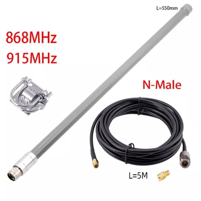 High Gain 12dBi Helium Omni Fiberglass Antenna for 868MHz/915MHz LORA Gateway