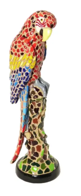 Figurine du perroquet rouge en résine Multicolore