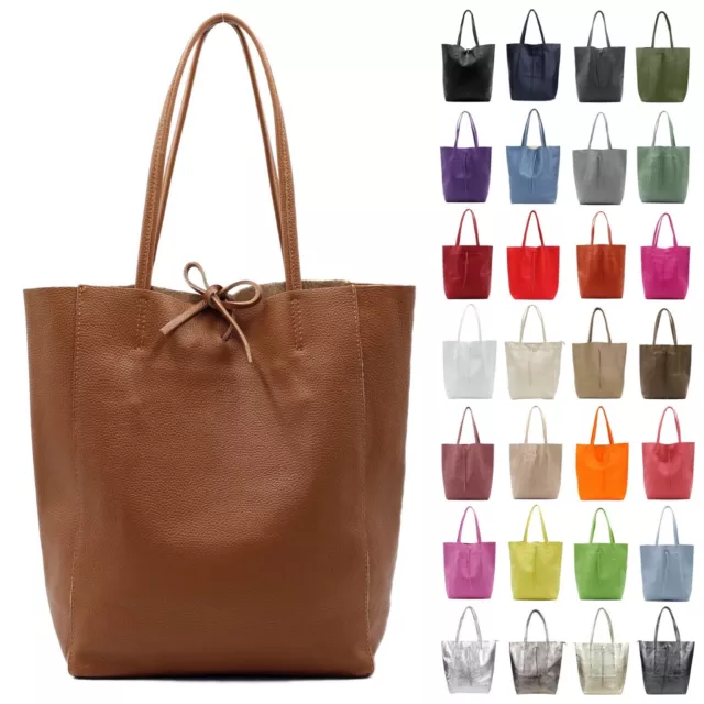 Italy ★ Echt Leder Xl Shopper Schultertasche Umhängetasche Ledertasche Bag A4