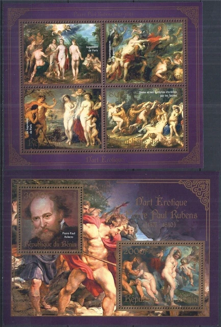 Block Mini Sheet Set 2013 Gold Edition Pierre Paul Rubens Painting Art