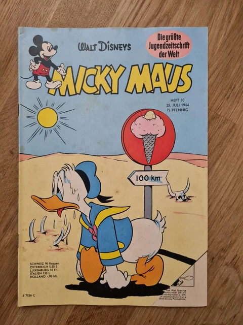 Micky Maus Heft Nr.30 von 1964 (Z 1-2) mit Sammelbild/ohne Gutschein+SM