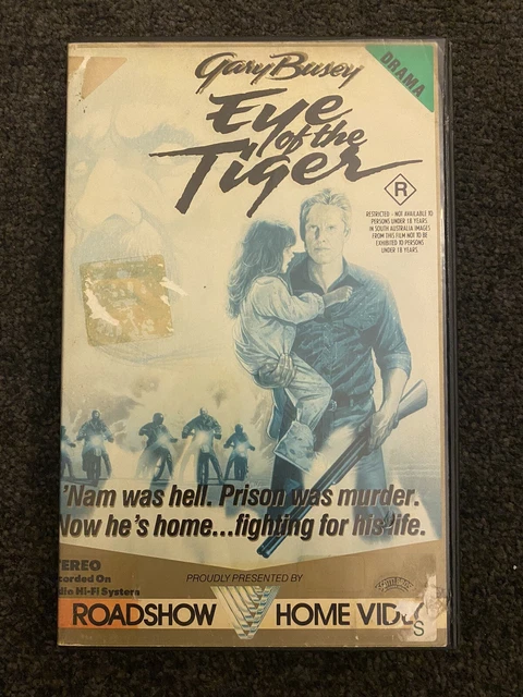 Eye of the Tiger VHS VIDEO TAPE Yellow Clamshell (1986) R RATE Gary Busey