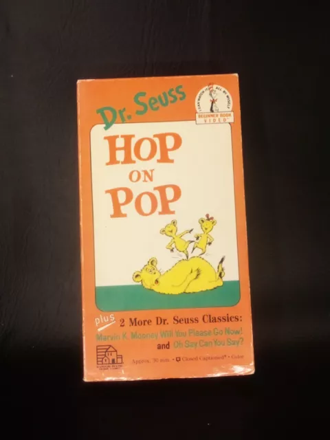 DR. SEUSS HOP On Pop + Mooney Will You Please / Oh Say Can You Say VHS ...