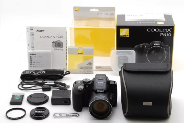 [TOP MINT In Box] Nikon Coolpix P610 16.0 MP Digital SLR Camera Black From JAPAN