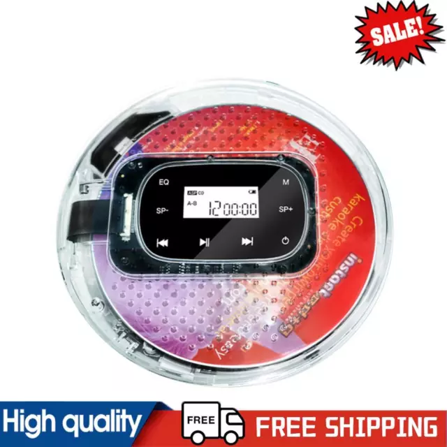 Portable CD Player 5 EQ Sound Effects Digital Display CD Walkman 1000mAh Battery