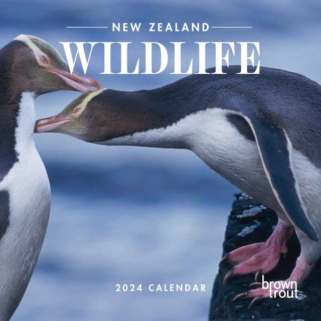 BROWNTROUT NEW ZEALAND Wildlife 2024 12 x 12 Wall Calendar w 16.99