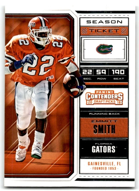 2018 Panini Contenders Draft Picks Emmitt Smith Florida Gators #40