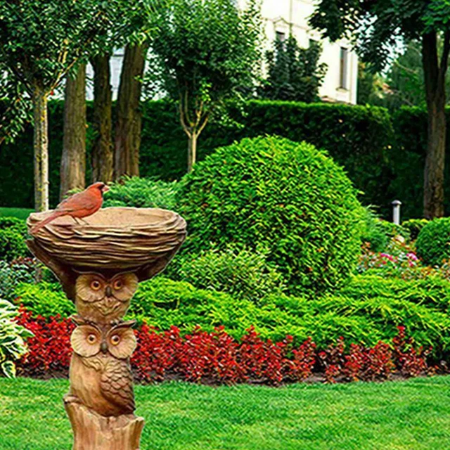Vogeltränke & Futterspender Traditioneller freistehender Gartentisch für Vögel 3