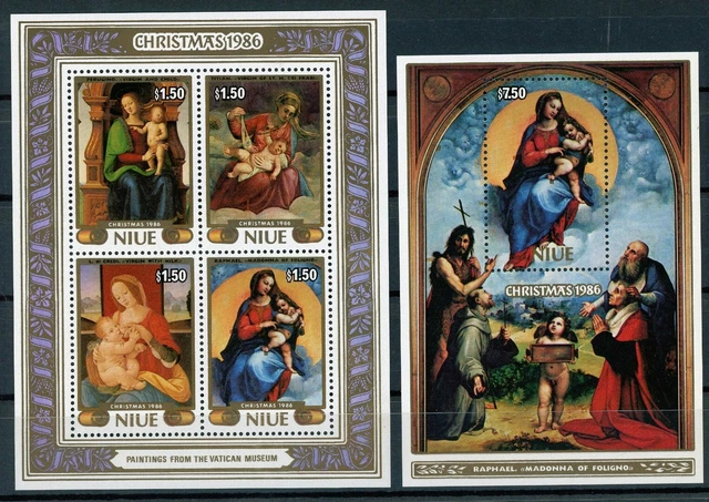 Niue Bl 105-06 postfrisch Weihnachten #IJ192