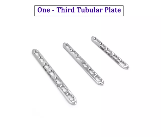 Vétérinaire Un Troisième Tubulaire Fermeture Plaque 3.5mm Lot De 10 Pièces