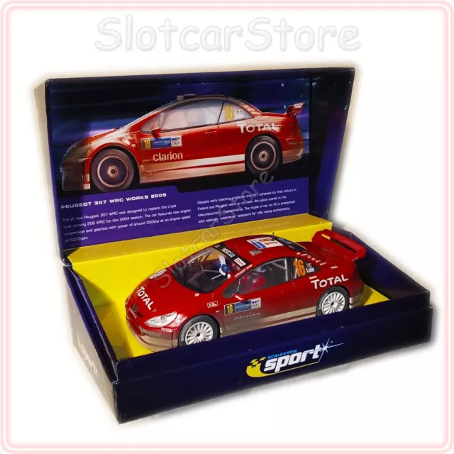 Scalextric C2561A Peugeot 307 WRC Works 2004 "No.16 Loix" Rally 1:32 Auto