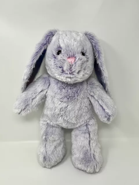 Build A Bear Purple Pawlette Pastel Violet Easter Bunny White Tail Rabbit Plush