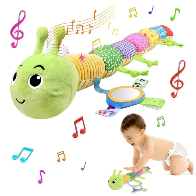 FORMIZON Baby Musical Raupe Kuscheltier, Raupe Plüschtier Spielzeug Mit Lineal,