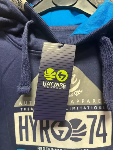 Sudadera con capucha azul Haywire mediana juventud edad 9-10 años TD037 BB 09 2