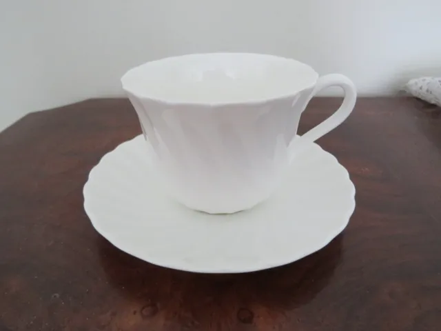 WEDGWOOD White "Candlelight" Bone China Cup & Saucer - 9 Available