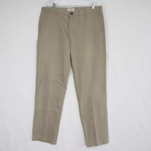 Dockers Pants Mens 36x32 Slim Tapered Signature Khaki Stretch Flat Front Beige