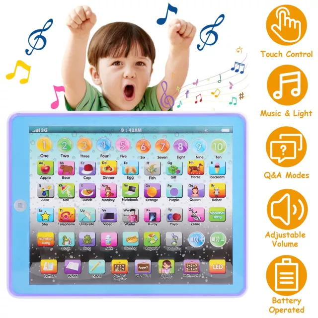 Educational Toys For 1-7 Year Olds Kid Baby Toddler Tablet Toy Learning Tablet