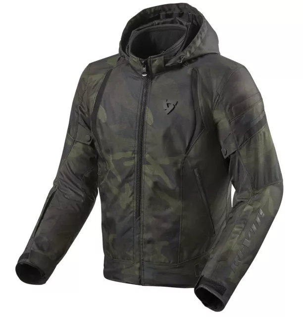 Giacca Jacket Moto Rev'it Revit Flare 2 H2O Impermeabile Camo Dark Green Tg L