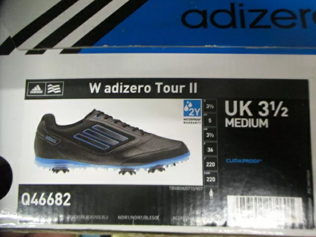 Adidas Womens Adizero Tour 2 UK 3.5 Medium Golf Shoes Waterproof