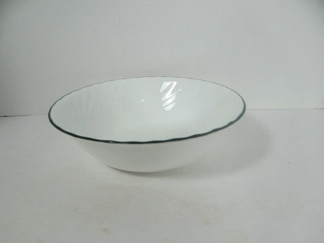Corelle Callaway Round Vegetable Bowl Swirl Green Trim 8 1/2 in.