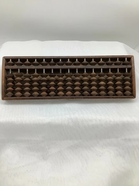 Japanese Abacus Soroban Calculation Vintage Sibusawa Eiichi Valuable Wood Food