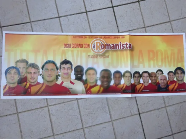 A.S. ROMA - Poster della Rosa della Roma - 2005/2006 - Il Romanista -