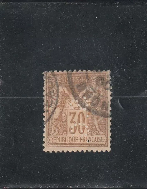 L5667 FRANCE TIMBRE Y&T N° 80 " Type Sage  " Oblitéré PERFORE SG Société Général