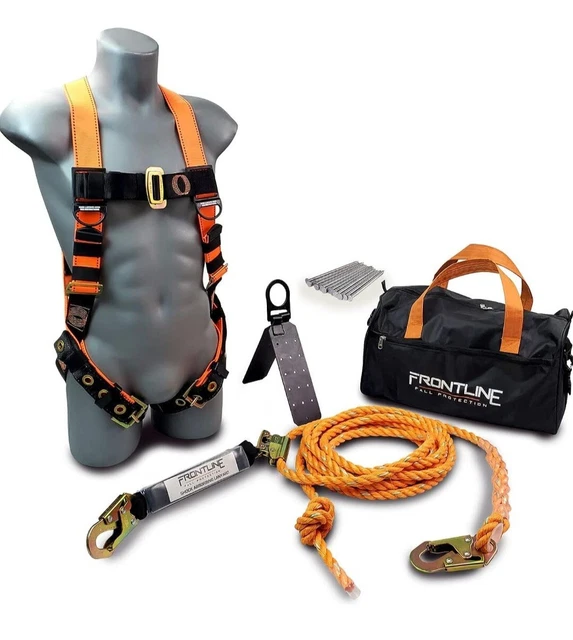 NEW LIFT SAFE Roofers Kit W/Full Safety Harness Anchor Lifeline Rope