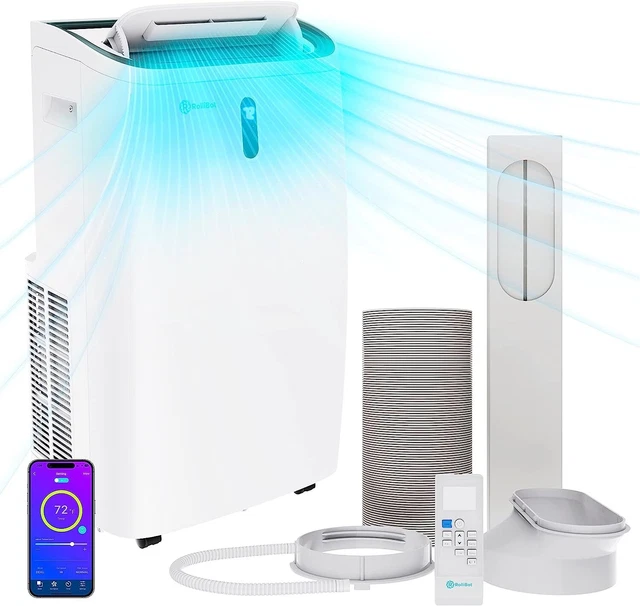 ROLLICOOL 14,000 BTU 4in1 Portable Air Conditioner Dehumidifier Fan