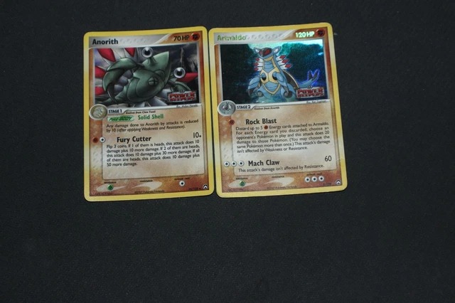 Pokemon Card EX-MP 3rd Gen Reverse Holo Anorith & Armaldo EX Power Keepers Set