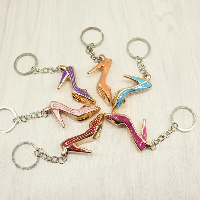 High-Heeled Shoes Key Chain Alloy Handbag Purse cellphone Bag Key Ring rando.t2