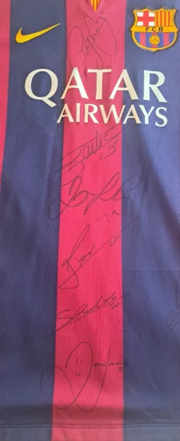 Camiseta firmada Temporada 2014-15 del Barça, último quintete del Fc Barcelona 3