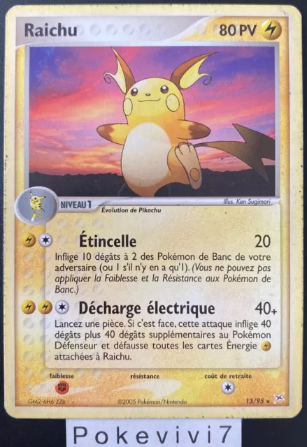 Pokemon Card RAICHU 13/95 Rare Block EX Team Aqua VS Team Magma FR USED