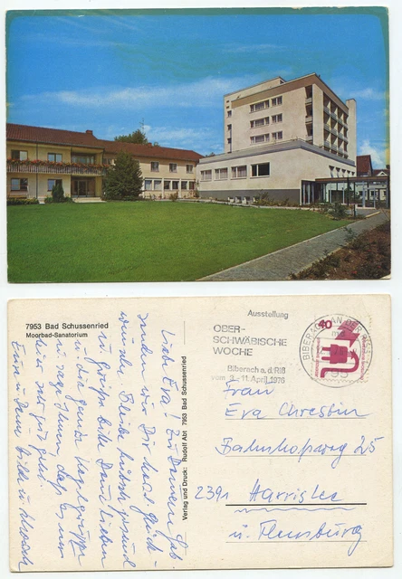 19086 - Bad Schussenried - Moorbad-Sanatorium - AK, gelaufen Biberach 12.1.1976