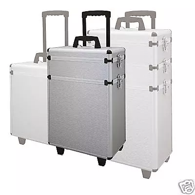 Comair Rollkoffer 3-teilig Werkzeugkoffer silber mobiler Friseur #0