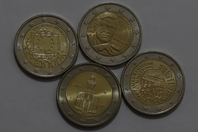 🧭 🇩🇪 Germany 2 Euro - 4 Commemorative Coins B56 #7