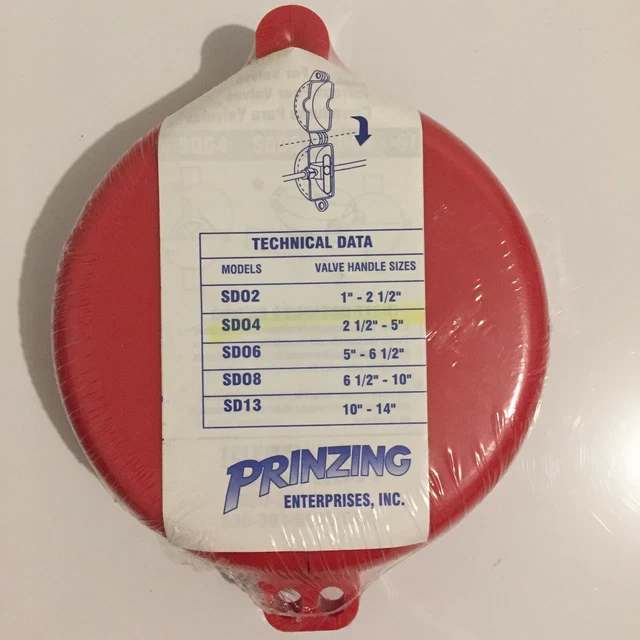 Prinzing Enterprises SD04 Gate Valve Lockout,Fits Sz 2-1/2 to 5 In
