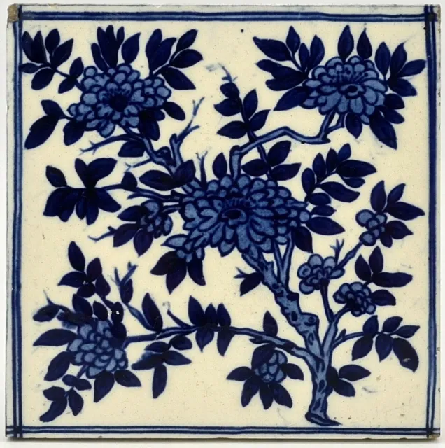 Antique Fireplace Tile Floral Design Minton Hollins & Co C1890