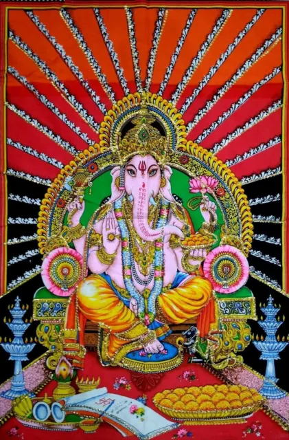 Tapiz indio del Señor Ganesha, decoración para colgar en la pared, tapiz... 2