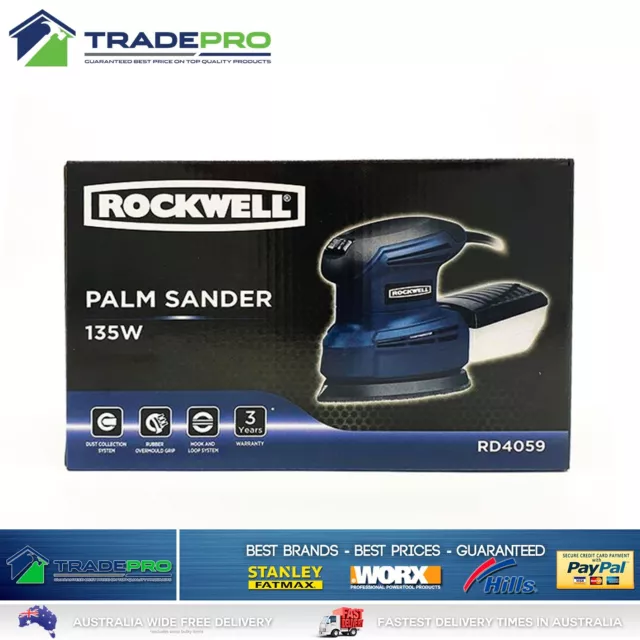 Electric Detail Palm Sander 135w PRO Quality with Bonus Sandpaper Orbital Mouse 2