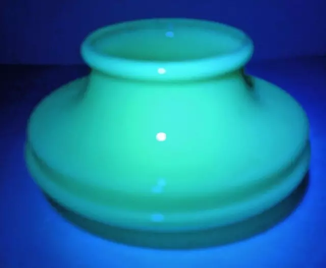 Antique Art Deco Victorian Uranium Custard Glass Chandelier Slip Shade Cup/Dish