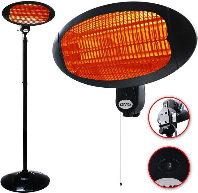 DMS 2 in 1 Infrarot Heizstrahler Standheizer Terrassenheizung Strahler 2000W 2