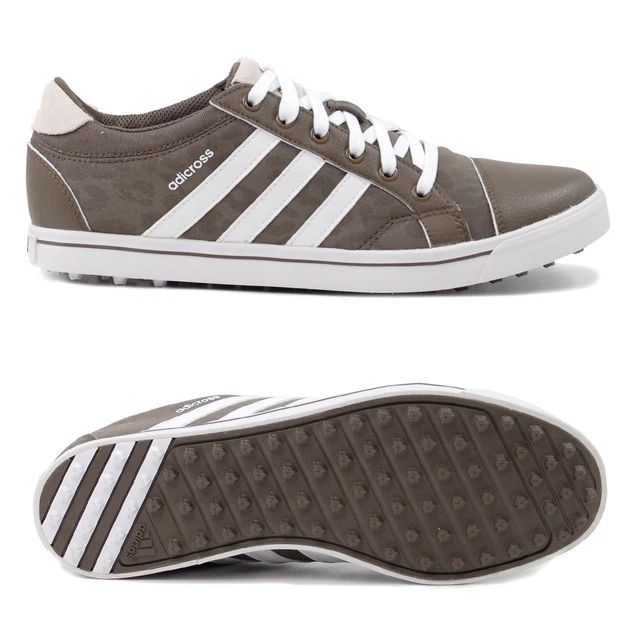 Adidas Adicross IV Femmes Chaussures de Golf, Brun Vert/Blanc Vente - Offre