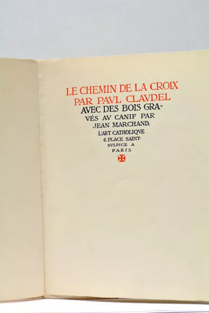 Claudel Le Chemin De La Croix Illustrations Paris 1918
