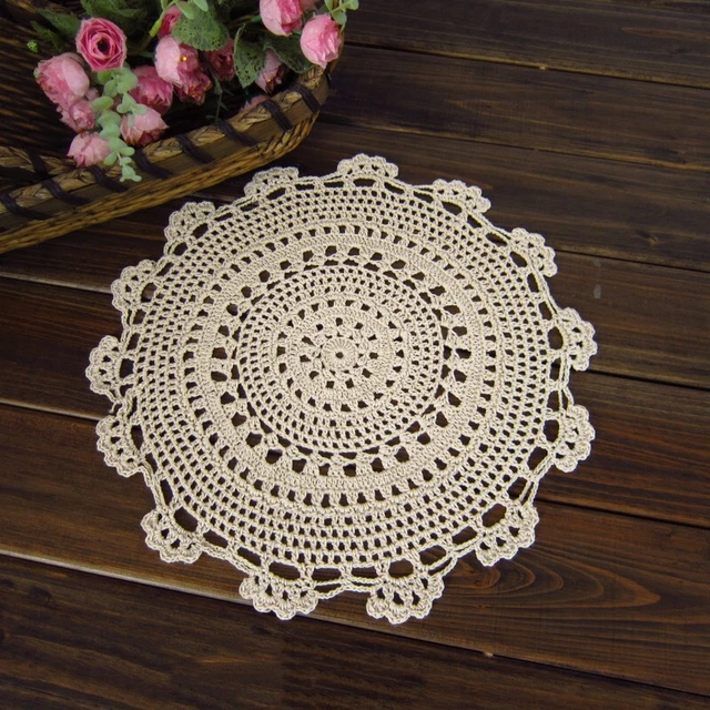 Dentelle Nappe Napperon Table Crochet Décoration Dîner Couverture Fait