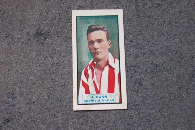 D.C Thomson Footballers/ Cars 1930  J.DUNN (Sheffield Utd) Card No 20