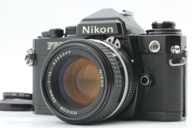 [NEAR MINT] Nikon FE2 Black Film Camera + Ai-s 50mm f1.4 w/ MF-16 From JAPAN K69